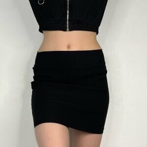 Office Siren Black Pencil Mini Skirt Black Size Small